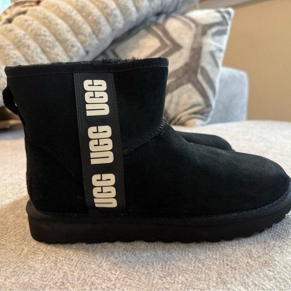 UGG Black Suede Ankle Boots - Picture 1 of 2